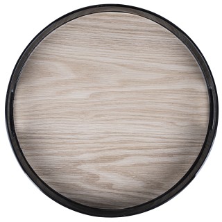 Galileo Στρογγυλός δίσκος 33 cm από πλαστικό PP με ξύλινη όψη, με δ...