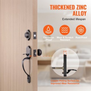 Σετ Χειρολαβής & Κλειδαριάς VEVOR, Αντικέ Χαλκού, Ρυθμιζόμενο, για ...