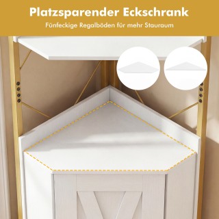 Costway Γωνιακή Βιβλιοθήκη με Αποθηκευτικό Χώρο 180 εκ. Ύψος - 5 Επ... Costway Γωνιακή Βιβλιοθήκη με Αποθηκευτικό Χώρο 180 εκ. Ύψος - 5 Επ...