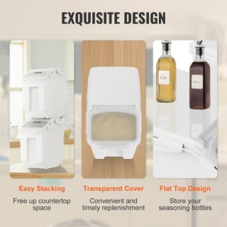 VEVOR Δοχείο Αποθήκευσης Υλικών 2x15L με Ρόδες & Αεροστεγές Καπάκι... VEVOR Δοχείο Αποθήκευσης Υλικών 2x15L με Ρόδες & Αεροστεγές Καπάκι...