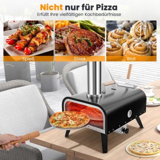 Costway Εξωτερικός Φούρνος Πίτσας από Ανοξείδωτο Ατσάλι με Πέτρα Πί... Costway Εξωτερικός Φούρνος Πίτσας από Ανοξείδωτο Ατσάλι με Πέτρα Πί...