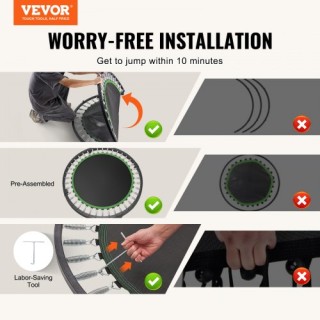 VEVOR 52 Πτυσσόμενο Μίνι Τραμπολίνο Γυμναστικής με Λαβή για Ενήλικ... VEVOR 52 Πτυσσόμενο Μίνι Τραμπολίνο Γυμναστικής με Λαβή για Ενήλικ...