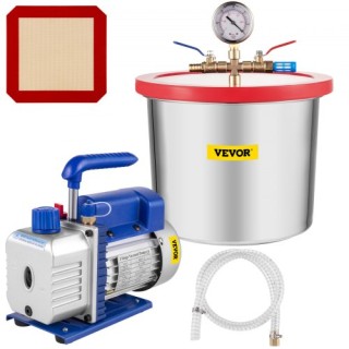 VEVOR Θάλαμος Κενού 2 Γαλόνια με Αντλία 4CFM 1/3HP για Σιλικόνη & Ε... VEVOR Θάλαμος Κενού 2 Γαλόνια με Αντλία 4CFM 1/3HP για Σιλικόνη & Ε...