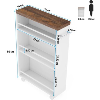 Shally Dogan Λευκός Βιομηχανικός Λεπτός Εξοικονόμησης Χώρου Κουζίν... Shally Dogan Λευκός Βιομηχανικός Λεπτός Εξοικονόμησης Χώρου Κουζίν...