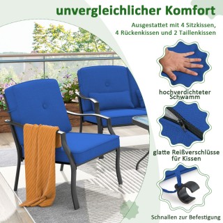 Costway Σετ Βεράντας 4 Τεμαχίων με Ενισχυμένο Μεταλλικό Πλαίσιο και... Costway Σετ Βεράντας 4 Τεμαχίων με Ενισχυμένο Μεταλλικό Πλαίσιο και...