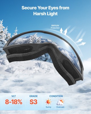 VEVOR Γυαλιά Σκι Αντιθαμβωτικά, Κυλινδρικός Φακός Revo Επικάλυψης, ... VEVOR Γυαλιά Σκι Αντιθαμβωτικά, Κυλινδρικός Φακός Revo Επικάλυψης, ...