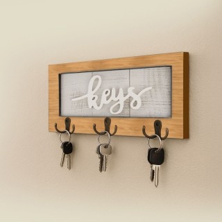 Galileo Κρεμάστρα Τοίχου με 3 Γάντζους από MDF Ξύλο 36x22x17 cm με ...