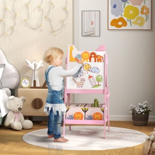 AIYAPLAY  Καβαλέτο Καλλιτεχνικό για Παιδιά 3-8 Ετών με Διπλής Όψης ...