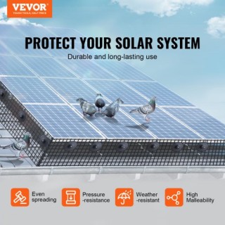 VEVOR Προστατευτικό Πλέγμα Ηλιακών Πάνελ 8x100ft με 100 Συνδέσμους ...