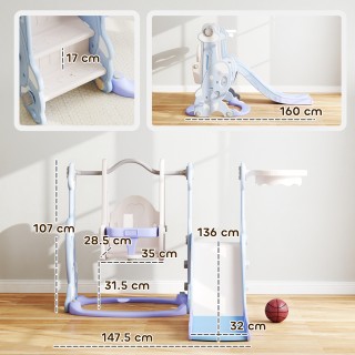 AIYAPLAY Παιχνίδι για Παιδιά 4 σε 1 με Τσουλήθρα, Κούνια, Αναρρίχησ... AIYAPLAY Παιχνίδι για Παιδιά 4 σε 1 με Τσουλήθρα, Κούνια, Αναρρίχησ...