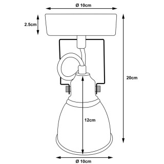 BAKAJI Λάμπα Τοίχου Κατευθυνόμενη Μεταλλική Σύγχρονη Σχέδιο E14 Αση... BAKAJI Λάμπα Τοίχου Κατευθυνόμενη Μεταλλική Σύγχρονη Σχέδιο E14 Αση...