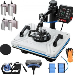 VEVOR Πρέσα Θερμότητας 12x15 10 σε 1, 1000W, Περιστροφή 360°, Λευκή... VEVOR Πρέσα Θερμότητας 12x15 10 σε 1, 1000W, Περιστροφή 360°, Λευκή...