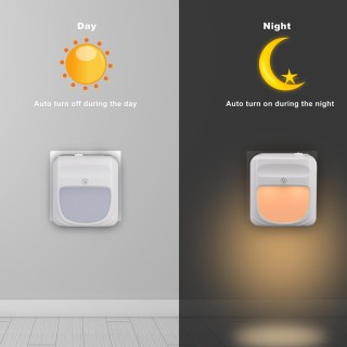 BAKAJI  2 Λάμπες Νυκτός LED με 3 Λειτουργίες RGB Λευκό Ρυθμιζόμενο ...