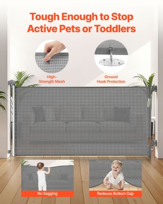 VEVOR Πτυσσόμενη Πύλη Ασφαλείας: Επεκτείνεται έως 1430 mm Πλάτος, 7...