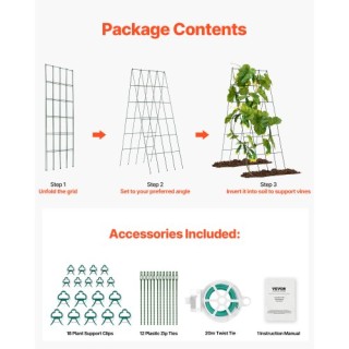VEVOR Πτυσσόμενη Μεταλλική Κατασκευή Κήπου για Αγγούρια σε Σχήμα Α-... VEVOR Πτυσσόμενη Μεταλλική Κατασκευή Κήπου για Αγγούρια σε Σχήμα Α-...