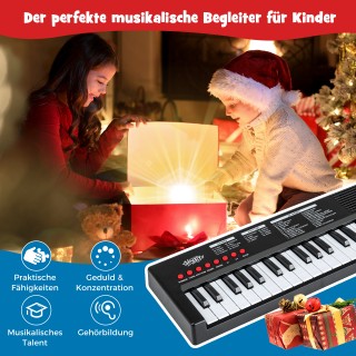 Costway Παιδικό Πιάνο Κλαβιέ 37 Πλήκτρων Φορητό Ηλεκτρονικό Πιάνο μ...