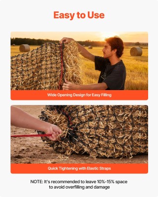 VEVOR Δίχτυ για Στρογγυλές Δεμάτες Σανό Αργής Σίτισης Αλόγων MGCWZW...