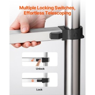 VEVOR Φορητή Σκάλα Επέκτασης Ανοξείδωτου Χάλυβα 12.5ft SSTTNLSLK125... VEVOR Φορητή Σκάλα Επέκτασης Ανοξείδωτου Χάλυβα 12.5ft SSTTNLSLK125...