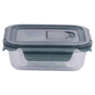 Galileo Αεροστεγές Ορθογώνιο Γυάλινο Δοχείο 370 ml με Καπάκι και Κλ...