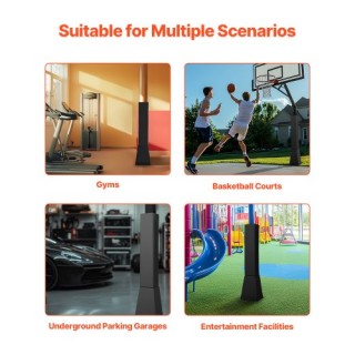 VEVOR Μαξιλάρι Μπασκέτας 163cm Ανθεκτικό 18x18in Τετράγωνο Πόλο TXK...