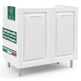 Shally Dogan Κινητό Ντουλάπι Κουζίνας κάτω από τον Νεροχύτη Ξύλινο,...