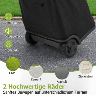 Costway Πτυσσόμενο Καροτσάκι Αγορών 50 lt με 3 Θήκες & Επεκτεινόμεν...