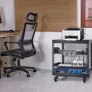 VEVOR 9U 4 Θέσεων Ανοιχτό Rack Σερβερ Ρυθμιζόμενο 23-40  KFSJJHS9UJ...