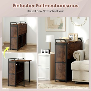 Costway Πτυσσόμενο Γραφείο με Πρίζα και Ράφια, Μεταλλικός Σκελετός,... Costway Πτυσσόμενο Γραφείο με Πρίζα και Ράφια, Μεταλλικός Σκελετός,...