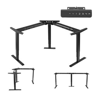 VEVOR Ηλεκτρικός Σκελετός Γραφείου Γωνιακός Τριπλού Μοτέρ Ρυθμιζόμε...