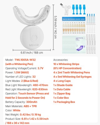 VEVOR Σετ Λεύκανσης Δοντιών με LED και Κινητή Βάση JBYCMBJWXSAJ35VI... VEVOR Σετ Λεύκανσης Δοντιών με LED και Κινητή Βάση JBYCMBJWXSAJ35VI...