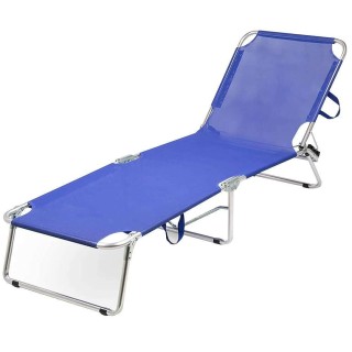 BAKAJI Πτυσσόμενη Ξαπλώστρα Παραλίας 190 x 58 x 27 εκ. σε Μπλε Χρώμ... BAKAJI Πτυσσόμενη Ξαπλώστρα Παραλίας 190 x 58 x 27 εκ. σε Μπλε Χρώμ...