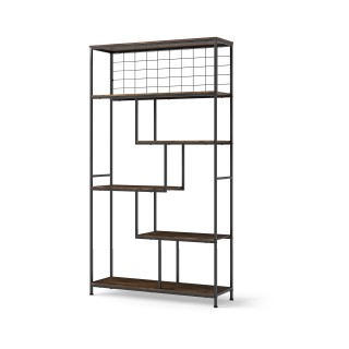 Costway Εξάρι Βιβλιοθήκη/Φυτοστάτης με Μεταλλικό Πλέγμα, Γεωμετρικό...