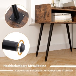 Costway Σύγχρονο Κομοδίνο με Διπλό Χώρο Αποθήκευσης και Μεταλλικά Π... Costway Σύγχρονο Κομοδίνο με Διπλό Χώρο Αποθήκευσης και Μεταλλικά Π...