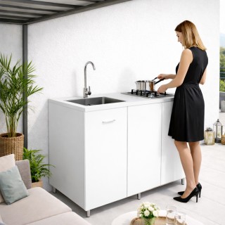 Shally Dogan Πλήρης Κουζίνα Λευκή με Εστία 2 Καυστήρων και Νεροχύτη... Shally Dogan Πλήρης Κουζίνα Λευκή με Εστία 2 Καυστήρων και Νεροχύτη...