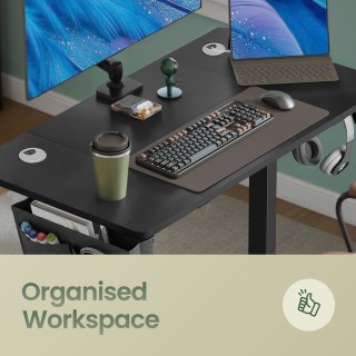 SONGMICS Μαύρο Ηλεκτρικό Ρυθμιζόμενο Γραφείο, με 4 Μνήμες Ύψους, 16...