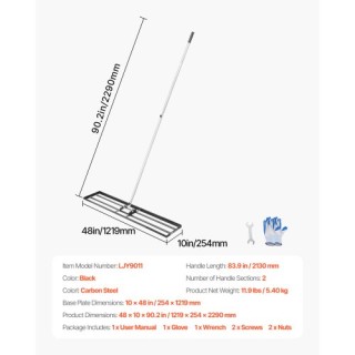 VEVOR Ρυθμιζόμενη Τσουγκράνα Εξομάλυνσης Γκαζόν με Χειρολαβή 213.1 ... VEVOR Ρυθμιζόμενη Τσουγκράνα Εξομάλυνσης Γκαζόν με Χειρολαβή 213.1 ...