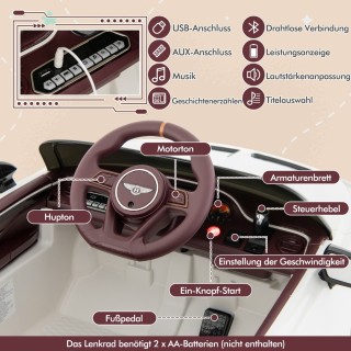 Costway  Παιδικό Ηλεκτροκίνητο Αυτοκίνητο Bentley Bacalar με Γονικό...