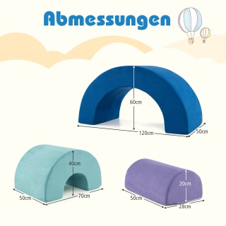 Costway  Σετ 3 Τεμαχίων Αφρώδεις Αναρριχητικοί Κύβοι & Τόξο για Κιν...