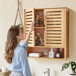 VEVOR Κρεμαστό Ντουλάπι Μπάνιου, 2 Πόρτες, Ρυθμιζόμενο Ράφι, Διαστά...