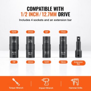 Σετ Καρυδάκια VEVOR 1/2 Metric & SAE 6-Point Flip ZLMTTTELM12621EUIV0 Σετ Καρυδάκια VEVOR 1/2 Metric & SAE 6-Point Flip ZLMTTTELM12621EUIV0