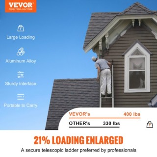 Τηλεσκοπική Σκάλα Αλουμινίου VEVOR 15 ft Πολλαπλών Χρήσεων  SSLTQL1...