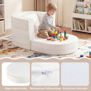 Costway Παιδικός καναπές-κρεβάτι 3 σε 1, πτυσσόμενος, με μαλακή αφρ... Costway Παιδικός καναπές-κρεβάτι 3 σε 1, πτυσσόμενος, με μαλακή αφρ...