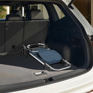 BAKAJI Πτυσσόμενο Καρότσι Αγορών 56L Μπλε Θερμική Τσάντα Καρότσι Με...