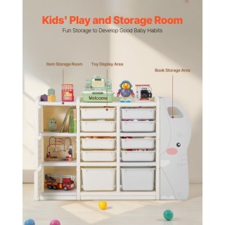 VEVOR Παιδική Αποθήκευση Παιχνιδιών 4 Επιπέδων με 10 Πλαστικά Κινητ... VEVOR Παιδική Αποθήκευση Παιχνιδιών 4 Επιπέδων με 10 Πλαστικά Κινητ...