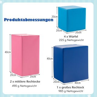 Costway Σετ 7 Τεμάχια Αφρώδη Μικρά και Μεγάλα Μπλοκ Αναρρίχησης FH1... Costway Σετ 7 Τεμάχια Αφρώδη Μικρά και Μεγάλα Μπλοκ Αναρρίχησης FH1...