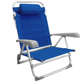 BAKAJI  Πτυσσόμενη Καρέκλα Παραλίας Ξαπλώστρα Θάλασσας Ρυθμιζόμενη ...