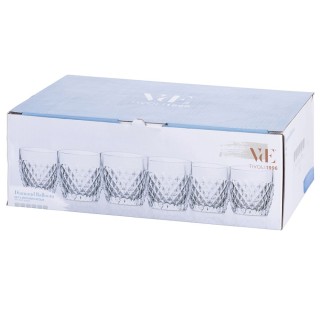 Villa DEste  Σετ 6 ποτήρια νερού 350 ml από γυαλί Diamond Balloom 5...