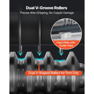 VEVOR Μηχάνημα Απογύμνωσης Ηλεκτρικών Καλωδίων, 1.5-40 mm, 11 Διαύλ...