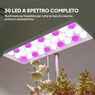 Outsunny Λάμπα για Φυτά με 30 LED Φώτα και 3 Γλάστρες, Χρονοδιακόπτ... Outsunny Λάμπα για Φυτά με 30 LED Φώτα και 3 Γλάστρες, Χρονοδιακόπτ...