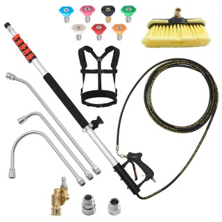 VEVOR Τηλεσκοπική Λόγχη Πίεσης Πλυστικού 7.62μ με Επεκτάσεις & Ακρο...